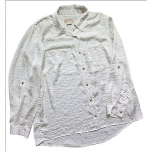Women's Michael Kors Button-Up Shirt Size 1X White